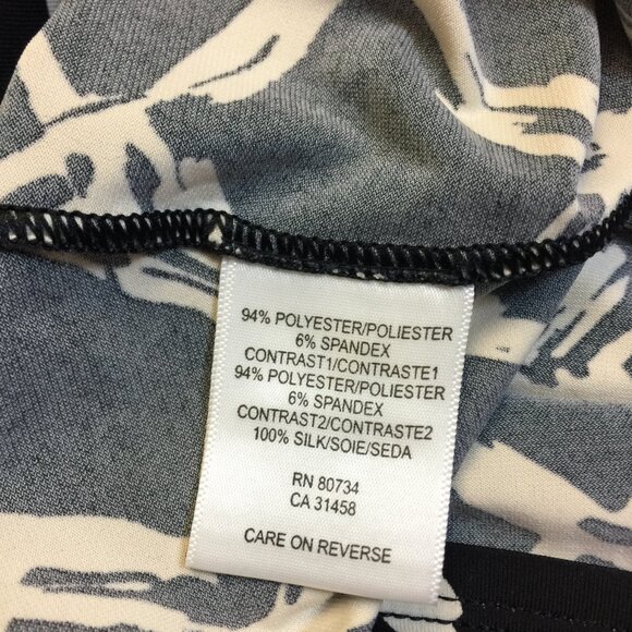 BCBGMaxAzria Faux Wrap A-line Dress Size S Womans Black Grid Cap Sleeve Stretch - Picture 6 of 14